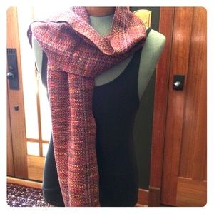 100% wool handwoven scarf